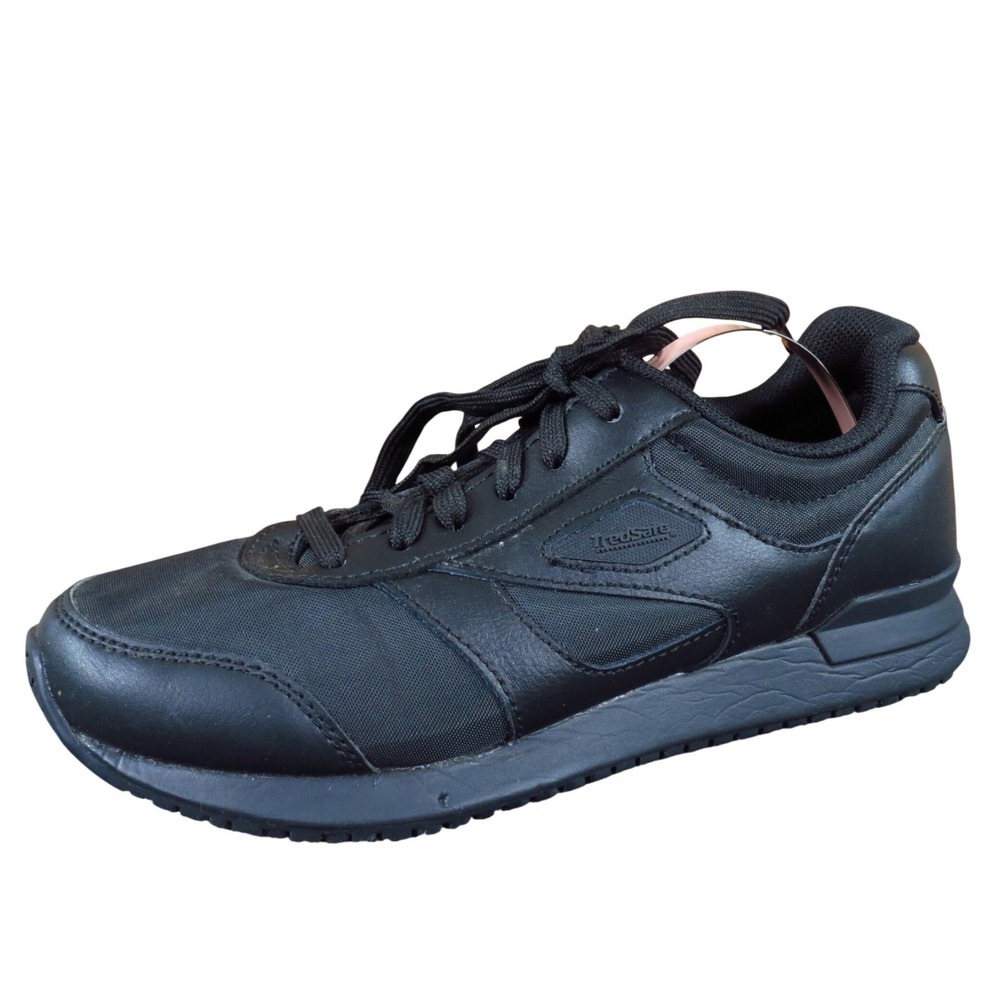 Tredsafe Hays Women Comfort Shoe Size 6 Work Slip Resistant Black Synthetic